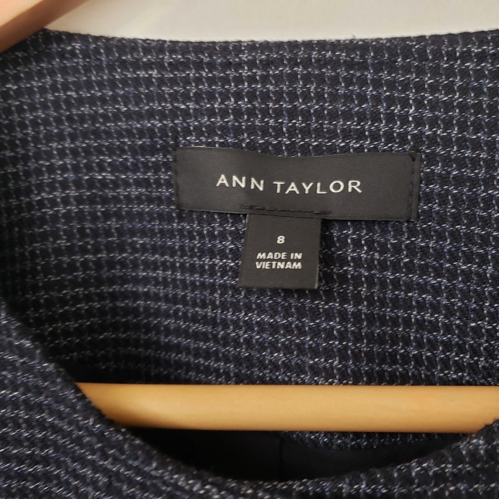 Ann Taylor Navy Black Women's Jacket Top Size 8 - Picture 3 of 11
